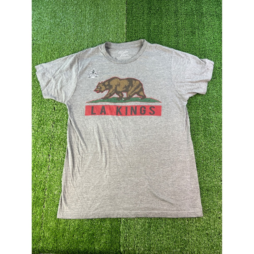 LA Kings California Bear Graphic T-Shirt Men's Gray Size Small